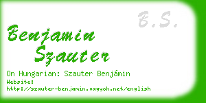 benjamin szauter business card