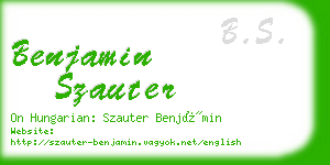 benjamin szauter business card